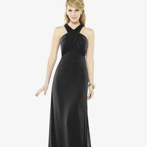 Dessy Bridesmaid Dress Black AFTER SIX · STYLE 6716 · SHEER CREPE